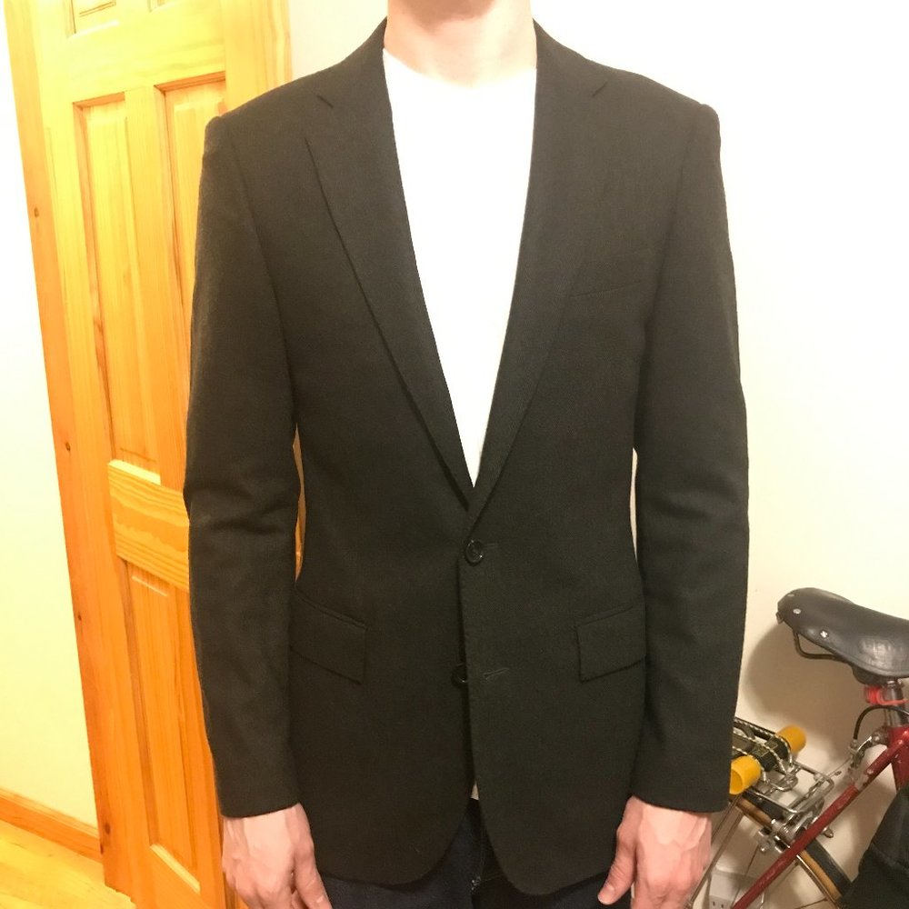 J Crew Herringbone Wool Blazer